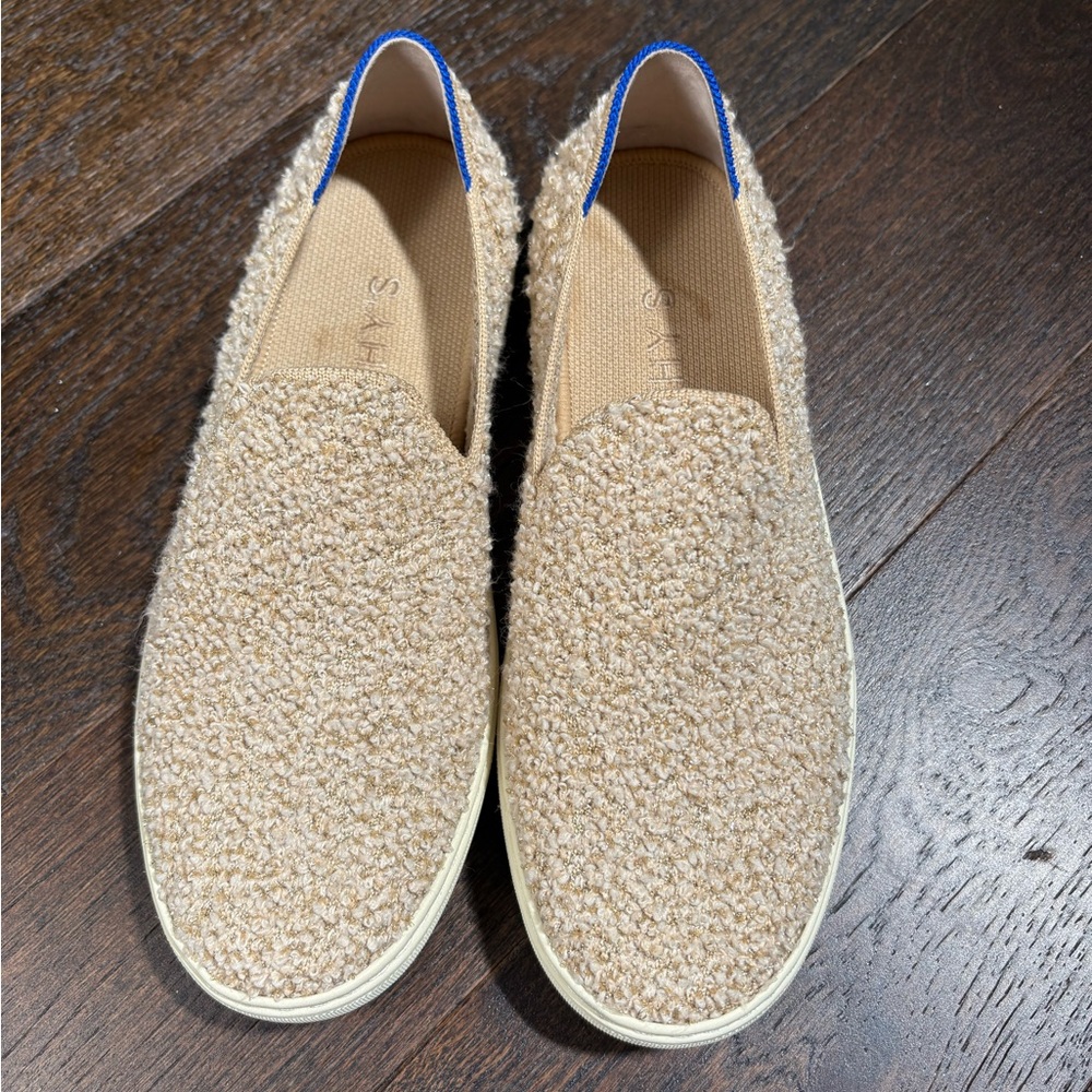 The Original Rothy Slip On Sneaker in Boucle w/ Gold